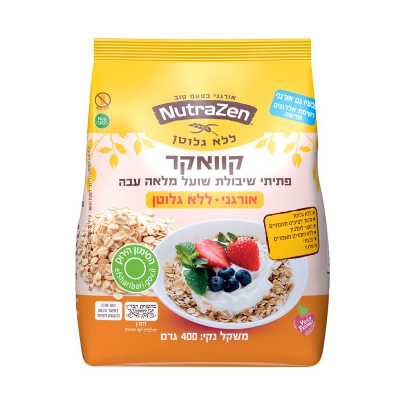 קוואקר עבה ללא גלוטן 400 גרם נוטרה זן